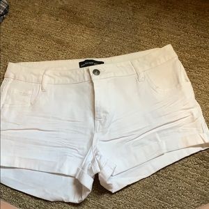 Ambiance Apparel White Jean Shorts